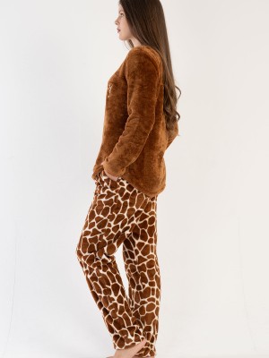 Woman Soft Brown Pyjama Set
