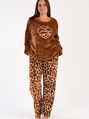 Woman Big Size Soft Fleece Chicky Pyjama Set Woman Big Size Soft Fleece Chicky Pyjama Set