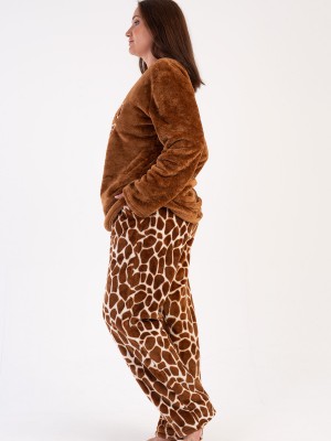 Woman Big Size Soft Fleece Chicky Pyjama Set Woman Big Size Soft Fleece Chicky Pyjama Set