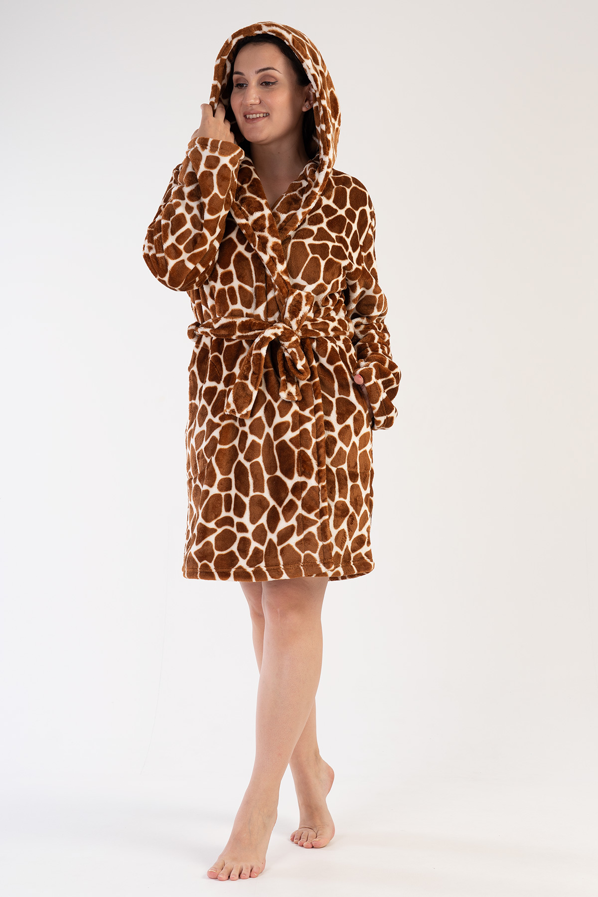Woman Big Size Soft Fleece Chicky Dressing Gown
