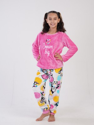 Kis' Girl Soft Fleece Dream Big Pyjama Set Kis' Girl Soft Fleece Dream Big Pyjama Set