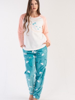 Woman Soft Aqua Pyjama Set