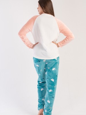 Woman Soft Aqua Pyjama Set