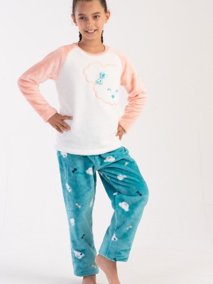 Kids' Girl Aqua Pyjama Set Kids' Girl Aqua Pyjama Set