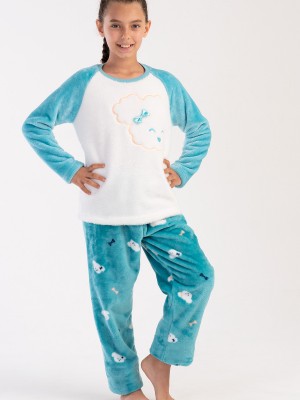 Kids' Girl Aqua Pyjama Set Kids' Girl Aqua Pyjama Set