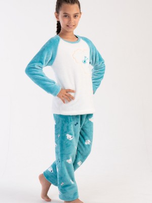 Kids' Girl Aqua Pyjama Set Kids' Girl Aqua Pyjama Set