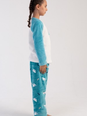 Kids' Girl Aqua Pyjama Set Kids' Girl Aqua Pyjama Set