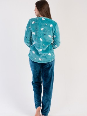 Woman Soft Fleece Aqua Pyjama Set Woman Soft Fleece Aqua Pyjama Set
