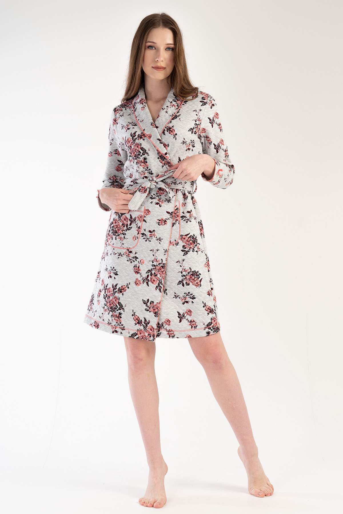 Woman Sare Quilting Dressing Gown Woman Sare Quilting Dressing Gown