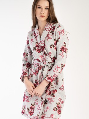 Woman Quilting Nelly Dressing Gown Woman Quilting Nelly Dressing Gown