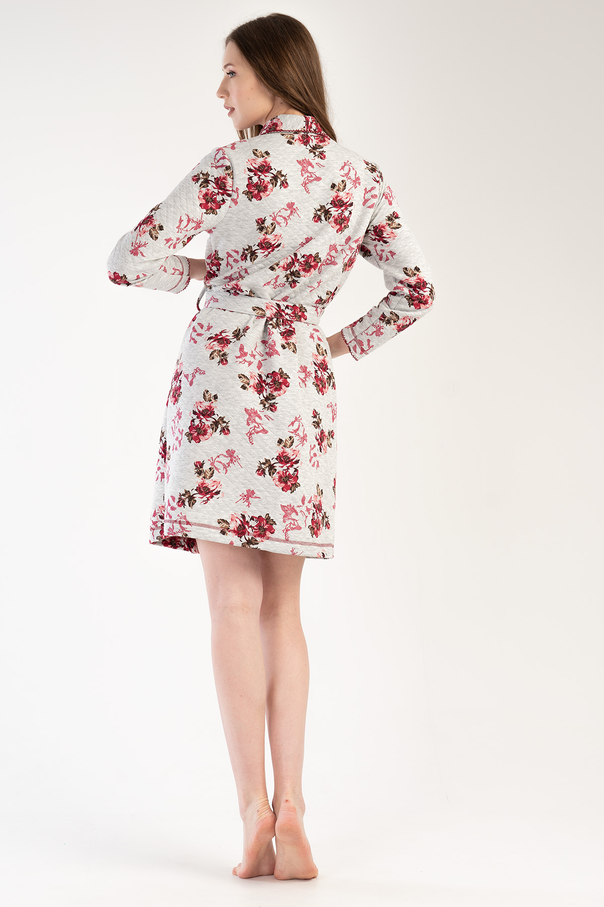 Woman Quilting Nelly Dressing Gown Woman Quilting Nelly Dressing Gown