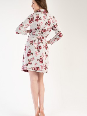 Woman Quilting Nelly Dressing Gown Woman Quilting Nelly Dressing Gown