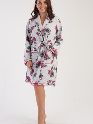 Woman Big Size Quilting Daily Dressing Gown Woman Big Size Quilting Daily Dressing Gown