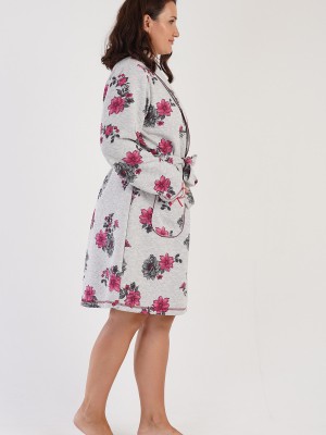 Woman Big Size Quilting Daily Dressing Gown Woman Big Size Quilting Daily Dressing Gown