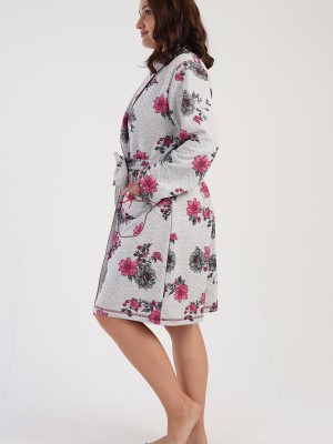 Woman Big Size Quilting Daily Dressing Gown Woman Big Size Quilting Daily Dressing Gown