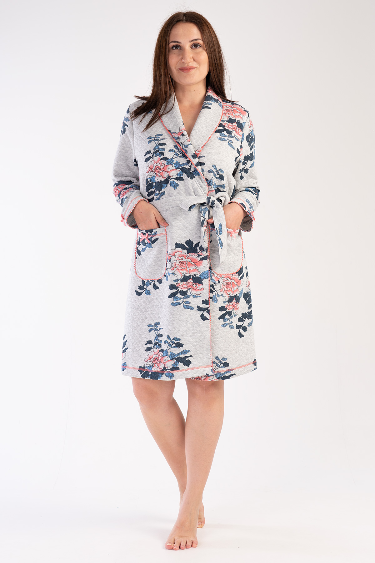 Woman Quilting Big Size Dressing Gown Woman Quilting Big Size Dressing Gown