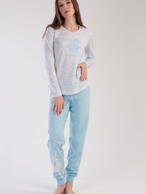 Woman Crystal Blue Pyjama Set Woman Crystal Blue Pyjama Set