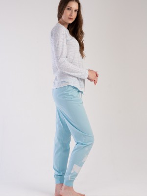 Woman Crystal Blue Pyjama Set Woman Crystal Blue Pyjama Set