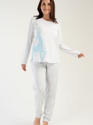 Woman Big Size Crystal Blue Pyjama Set Woman Big Size Crystal Blue Pyjama Set