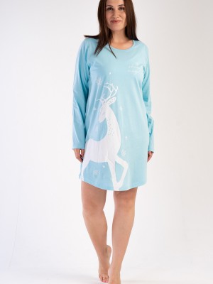Woman Big Size Crystal Blue Tunic Woman Big Size Crystal Blue Tunic