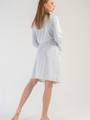 Woman Crystal Blue Dressing Gown Woman Crystal Blue Dressing Gown