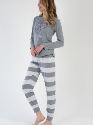 Woman Gray Good Night Pyjama Set Woman Gray Good Night Pyjama Set