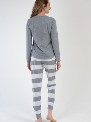 Woman Gray Good Night Pyjama Set Woman Gray Good Night Pyjama Set