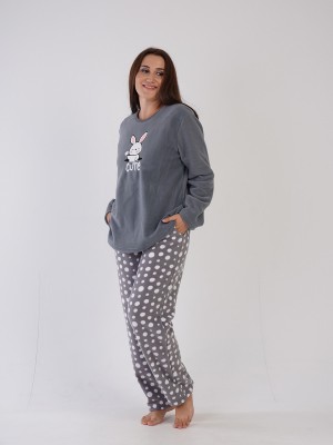 Woman Fleece Big Size Cute Pyjama Set Woman Fleece Big Size Cute Pyjama Set