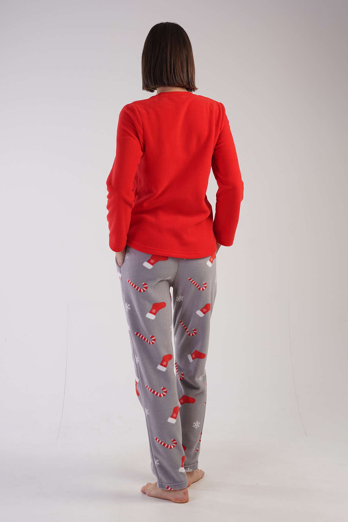 Woman Christ Fleece Christmas Pyjama Set Woman Christ Fleece Christmas Pyjama Set