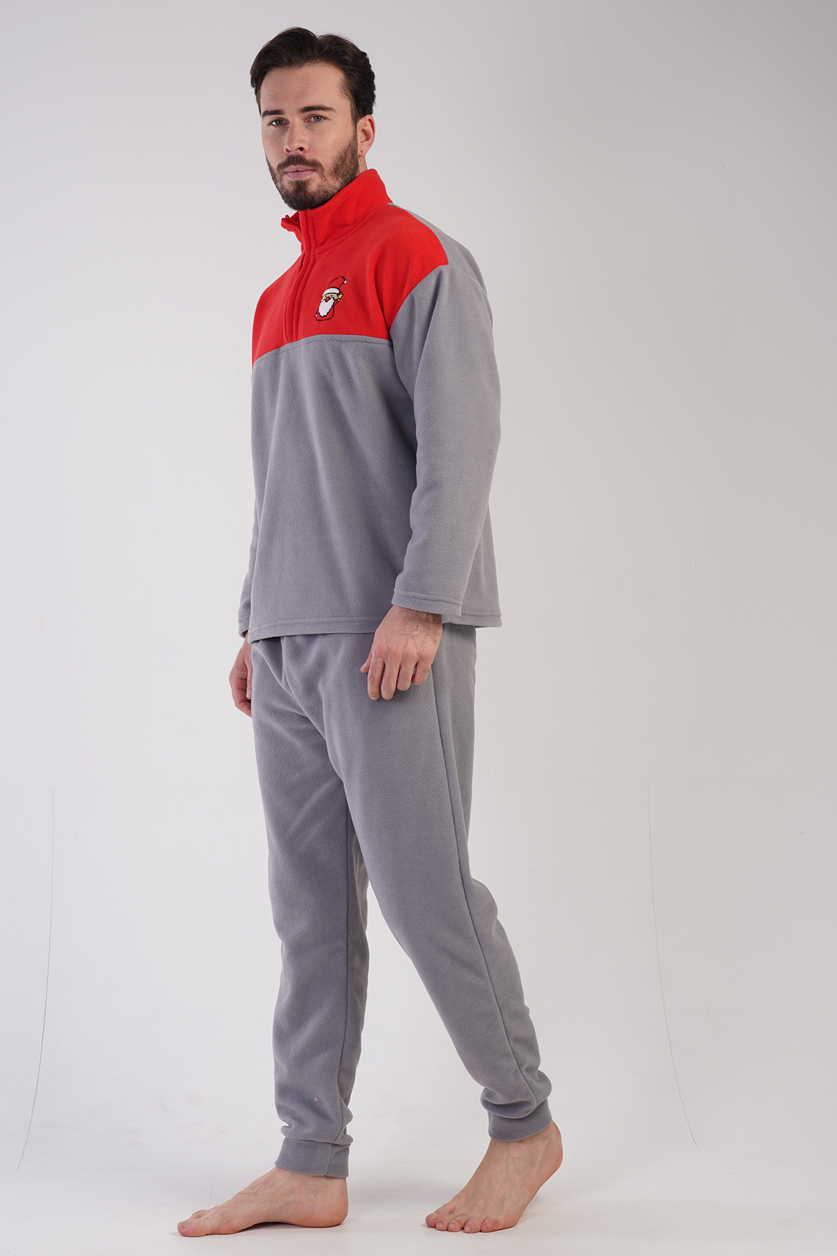 Man Red and Gray Fleece Pyjama Set Man Red and Gray Fleece Pyjama Set
