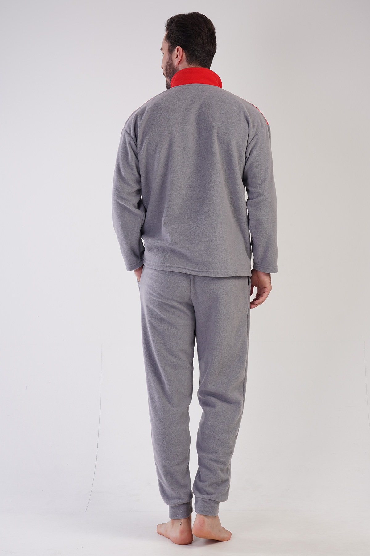 Man Red and Gray Fleece Pyjama Set Man Red and Gray Fleece Pyjama Set