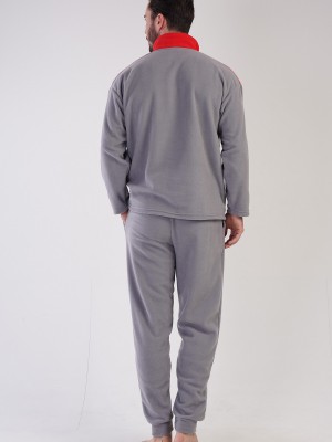 Man Red and Gray Fleece Pyjama Set Man Red and Gray Fleece Pyjama Set