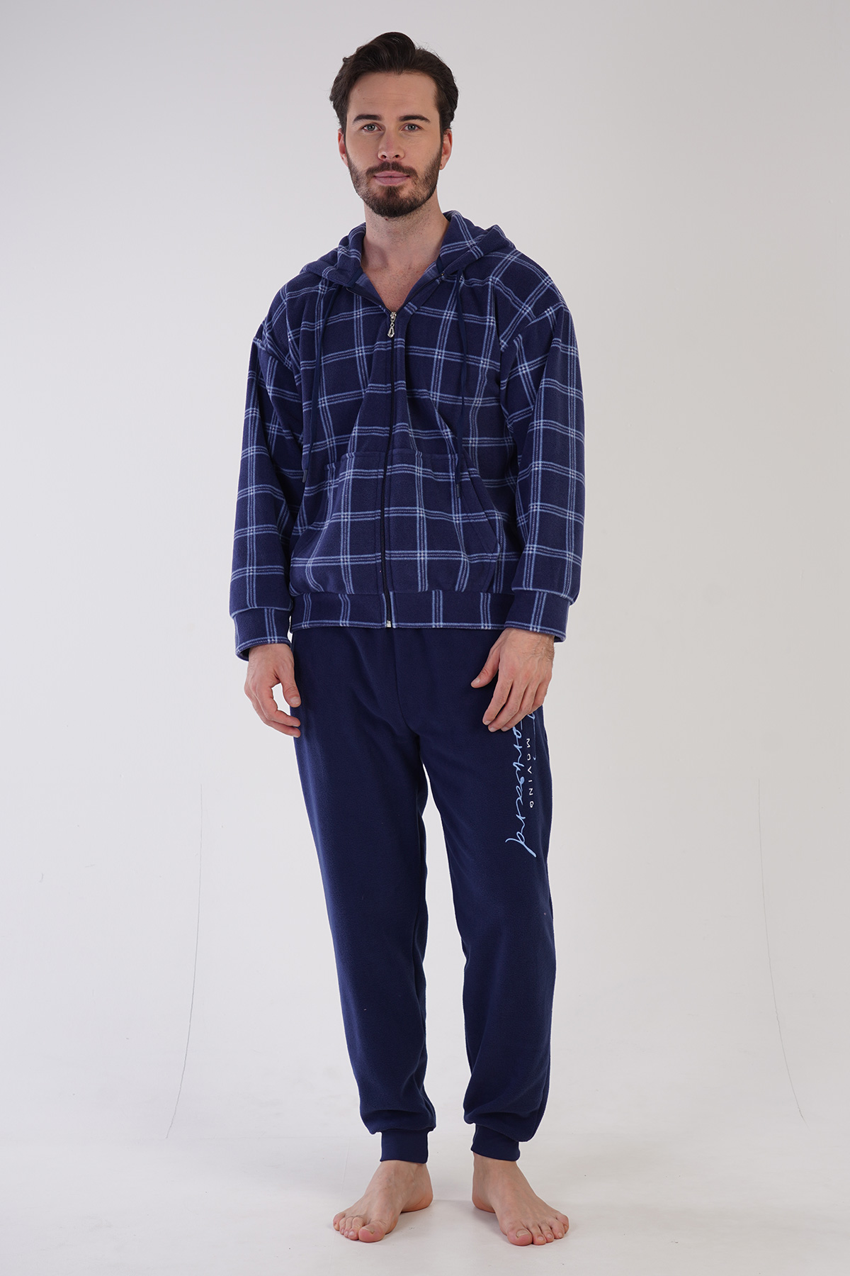 Man Indigo Fleece Pyjama Set Man Indigo Fleece Pyjama Set