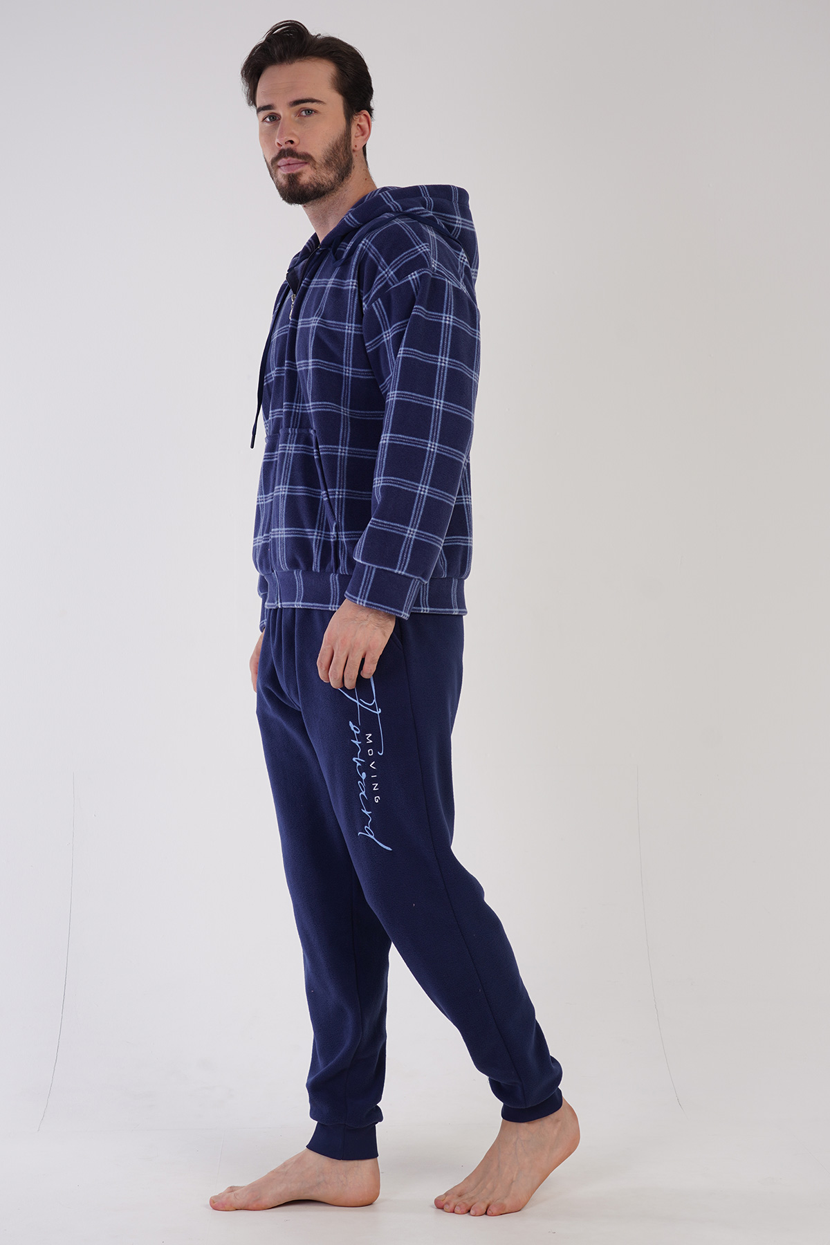 Man Indigo Fleece Pyjama Set Man Indigo Fleece Pyjama Set