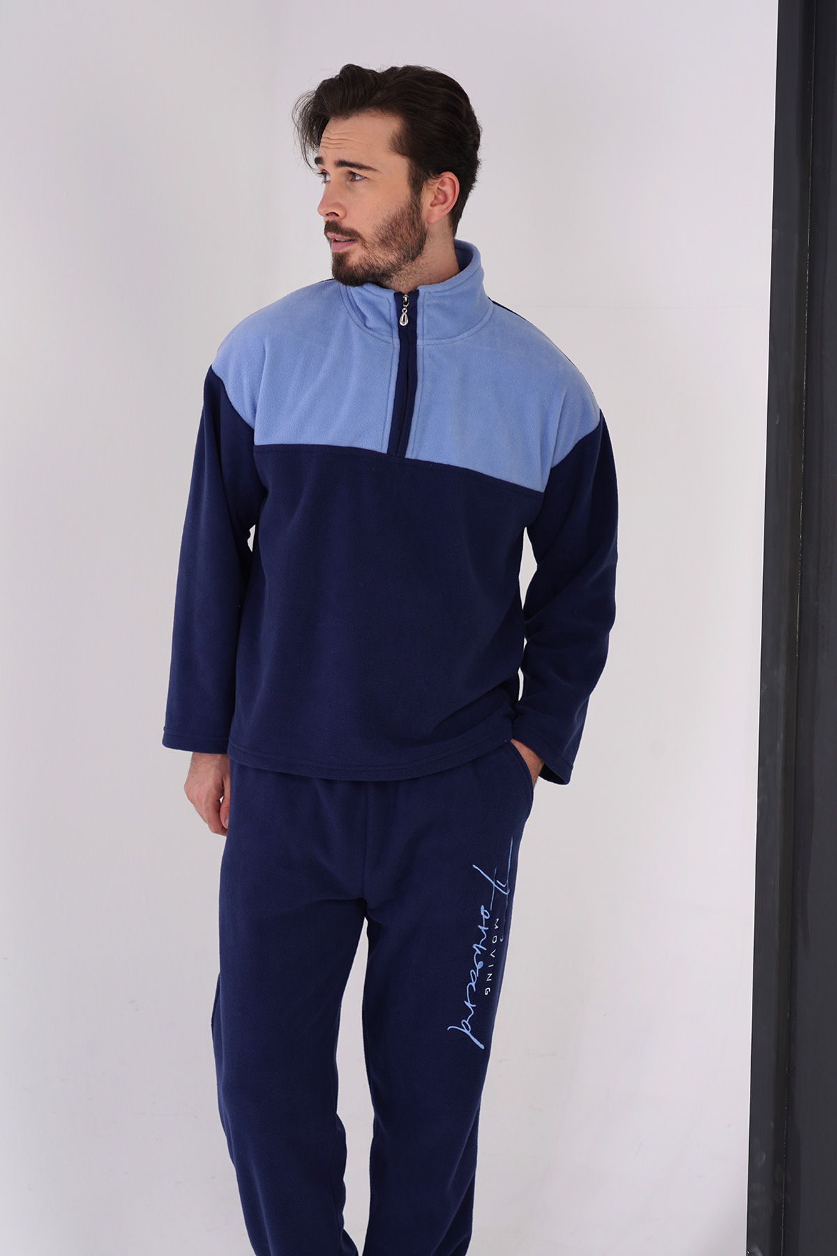 Man Fleece Indigo Pyjama Set Man Fleece Indigo Pyjama Set