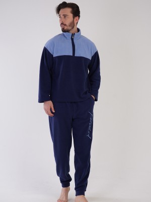 Man Fleece Indigo Pyjama Set Man Fleece Indigo Pyjama Set