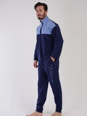 Man Fleece Indigo Pyjama Set Man Fleece Indigo Pyjama Set