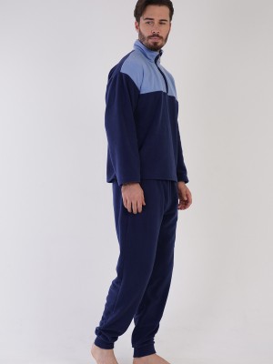 Man Fleece Indigo Pyjama Set Man Fleece Indigo Pyjama Set