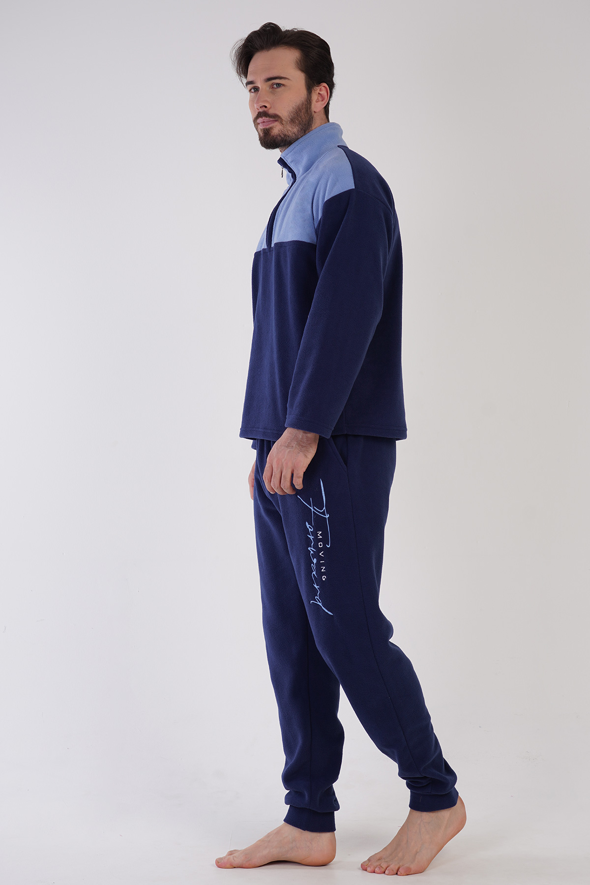 Man Fleece Indigo Pyjama Set Man Fleece Indigo Pyjama Set