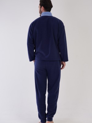 Man Fleece Indigo Pyjama Set Man Fleece Indigo Pyjama Set