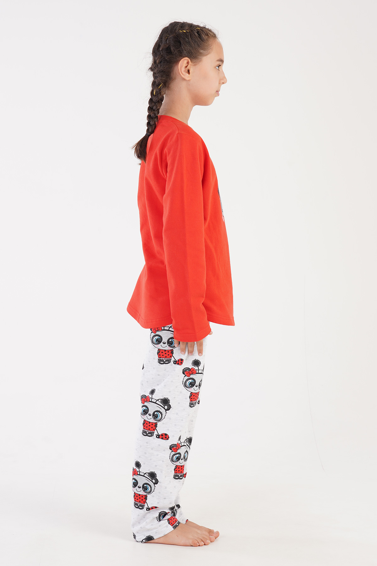 Kids' Girl Cremy Two Yarn Pyjama Set Kids' Girl Cremy Two Yarn Pyjama Set