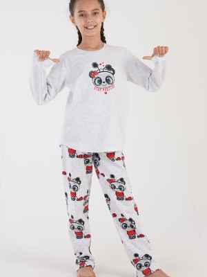 Kids' Girl Cremy Two Yarn Pyjama Set Kids' Girl Cremy Two Yarn Pyjama Set