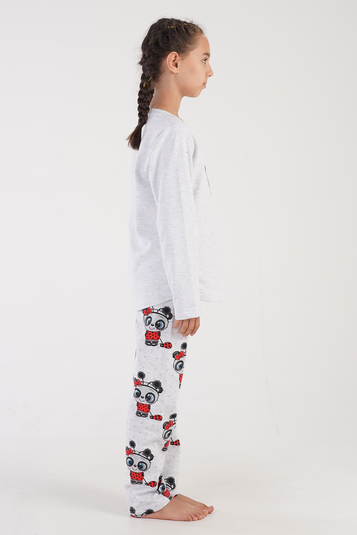 Kids' Girl Cremy Two Yarn Pyjama Set Kids' Girl Cremy Two Yarn Pyjama Set
