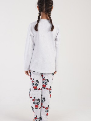 Kids' Girl Cremy Two Yarn Pyjama Set Kids' Girl Cremy Two Yarn Pyjama Set