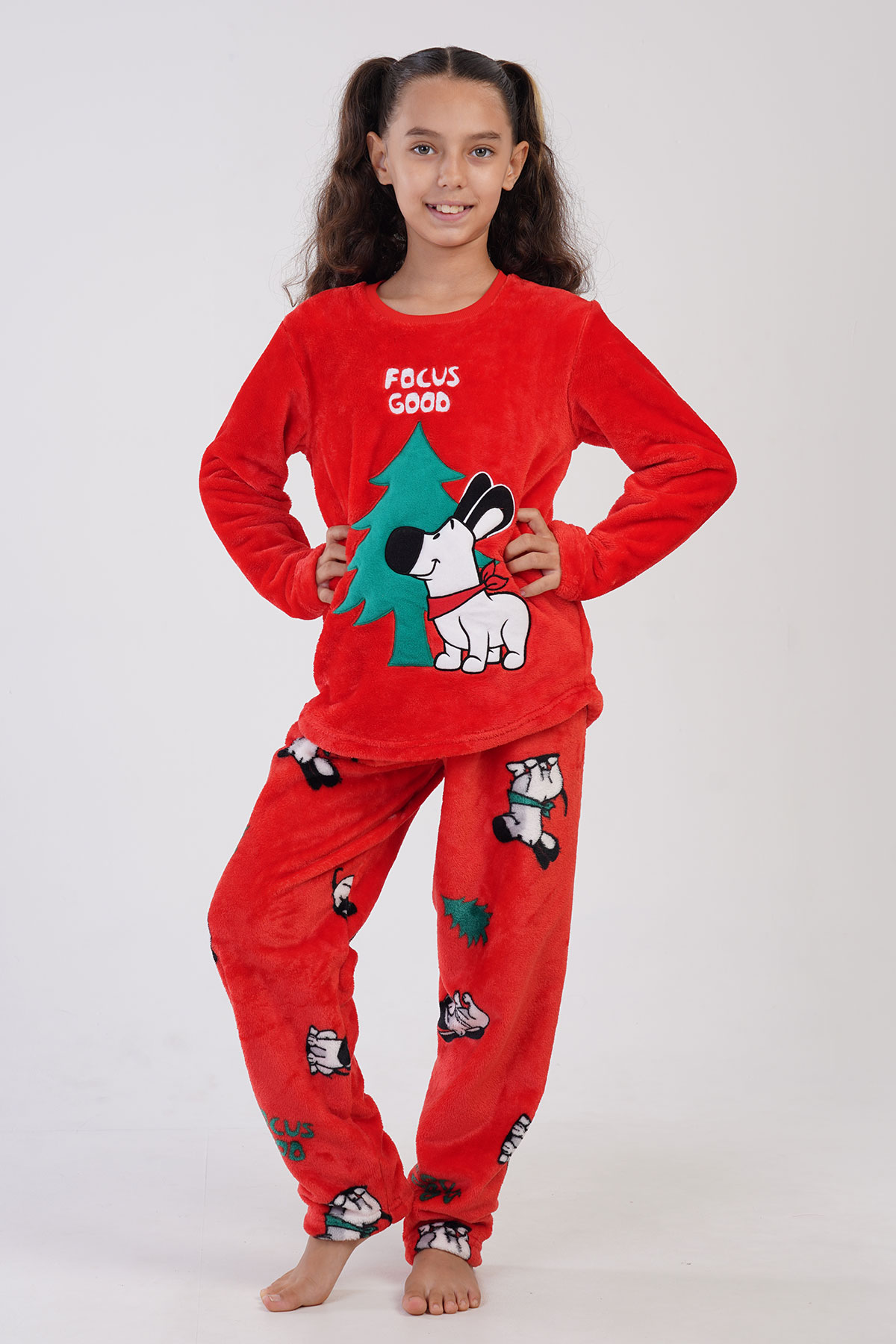 Kids' Girl Soft Fleece Focus Good Pyjama Set Kids' Girl Soft Fleece Focus Good Pyjama Set