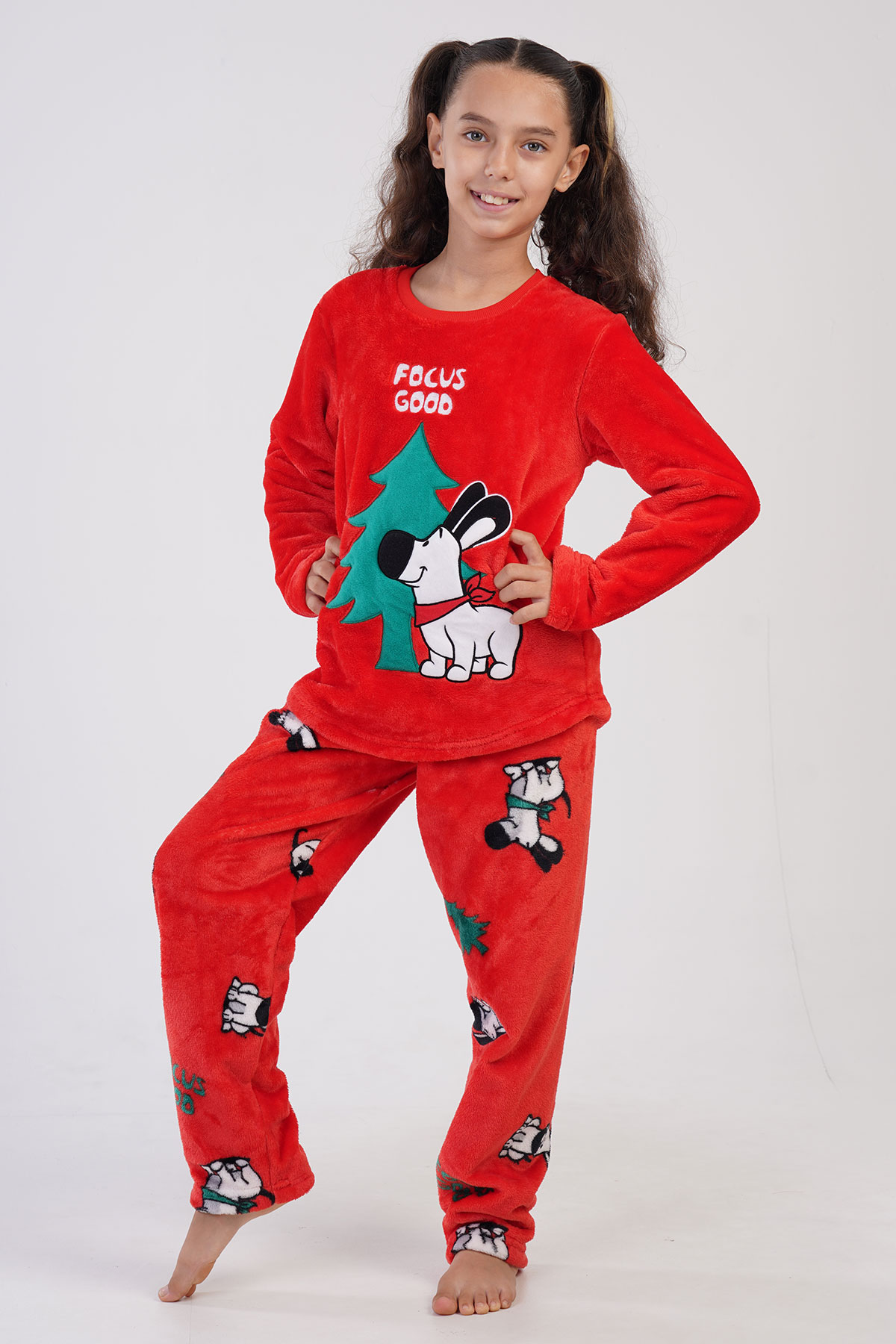 Kids' Girl Soft Fleece Focus Good Pyjama Set Kids' Girl Soft Fleece Focus Good Pyjama Set