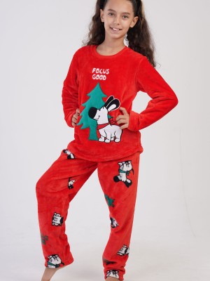 Kids' Girl Soft Fleece Focus Good Pyjama Set Kids' Girl Soft Fleece Focus Good Pyjama Set