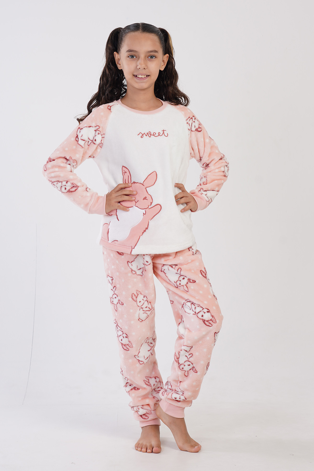 Kids' Girl Soft Fleece Sweet Pyjama Set Kids' Girl Soft Fleece Sweet Pyjama Set