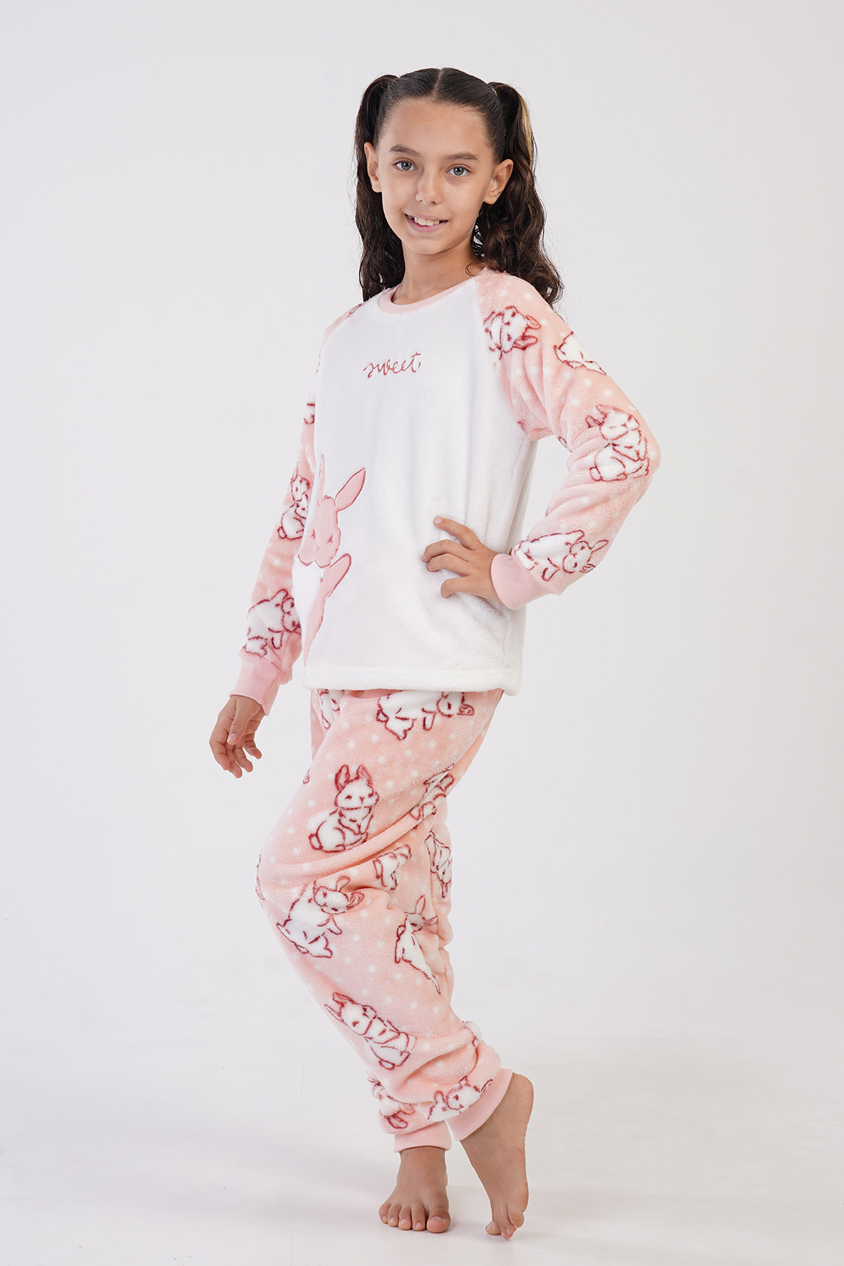 Kids' Girl Soft Fleece Sweet Pyjama Set Kids' Girl Soft Fleece Sweet Pyjama Set