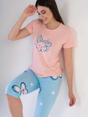 Woman Sweet Bunny Capri Set Woman Sweet Bunny Capri Set